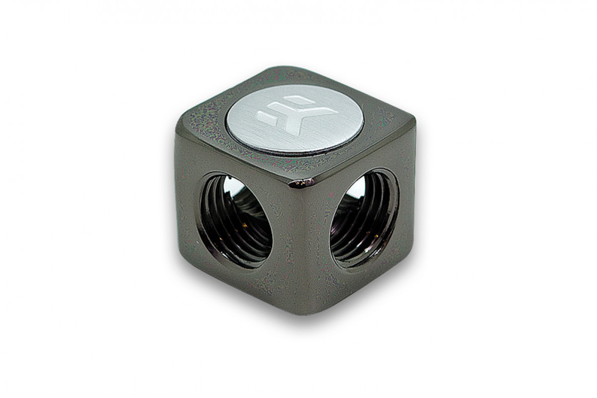 EK-AF X-Splitter 4F G1/4 - Black Nickel – EK Webshop