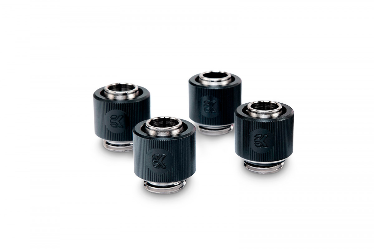 EK-ACF Fitting 10/13mm - Black (4-pack)