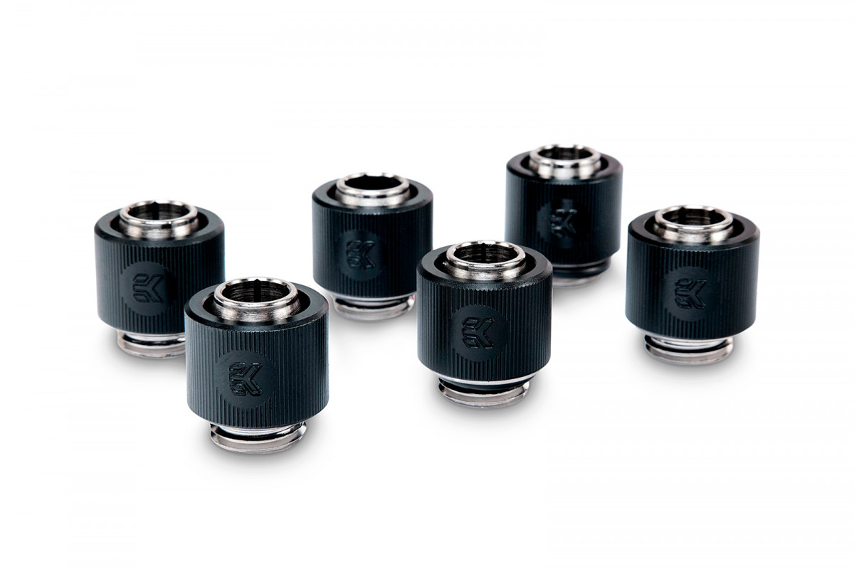 EK-ACF Fitting 10/13mm - Black (6-pack)