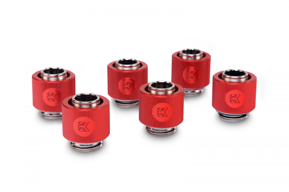 EK-ACF Fitting 10/13mm - Red (6-pack)