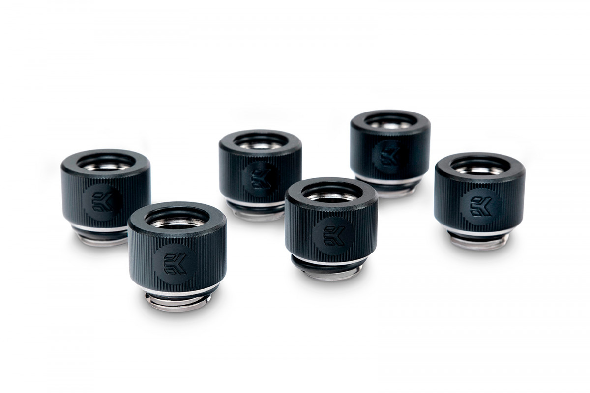 EK-HDC Fitting 12mm - Black (6-pack)