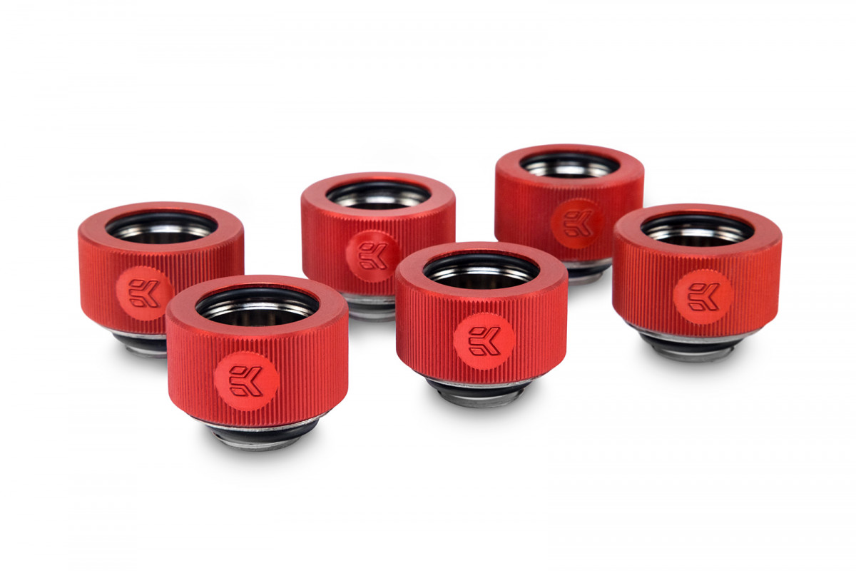 EK-HDC Fitting 16mm - Red (6-pack)