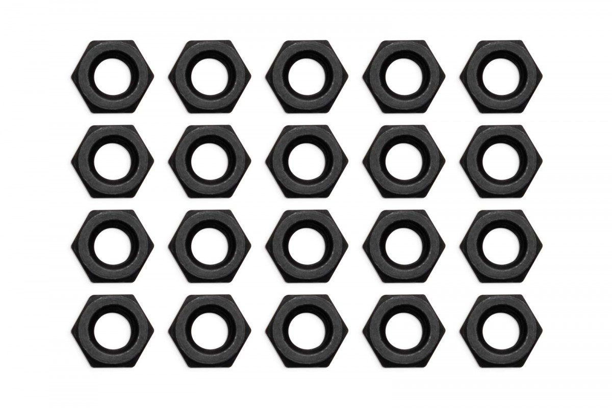 EK-Loop Nut Set M4 - Black (20pcs)