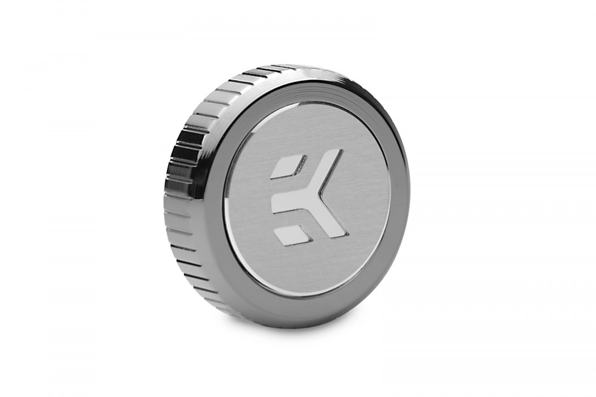 EK-Quantum Torque Plug w/Badge - Black Nickel