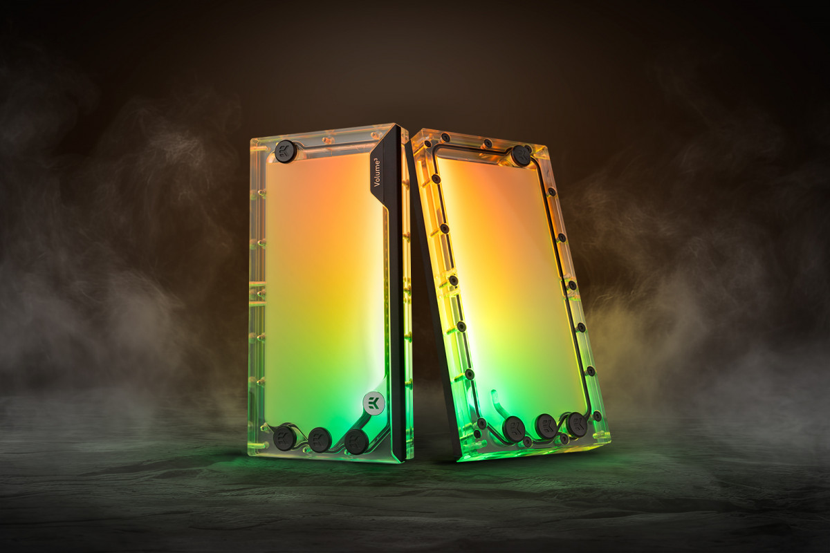 EK-Quantum Volume³ FLT 240 D-RGB - Plexi - Flat Reservoirs