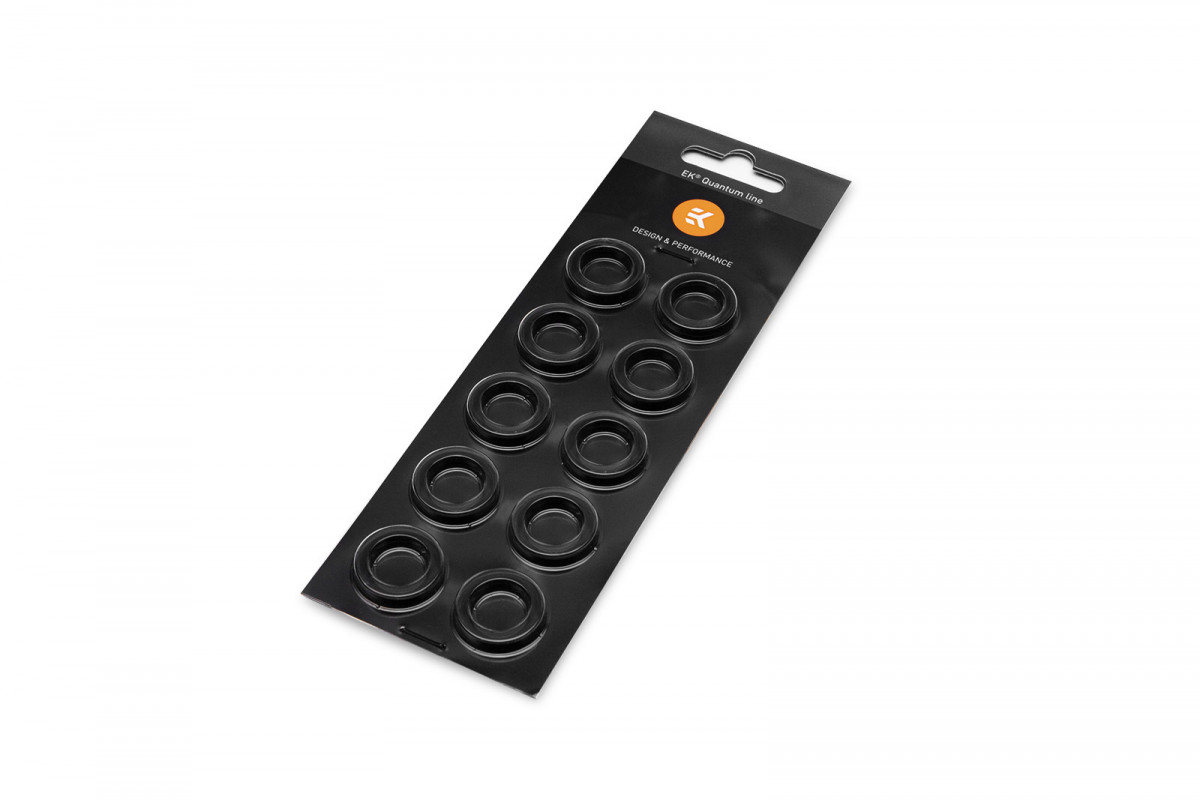 EK-Quantum Torque Color Ring 10-Pack HDC 12 - Black 