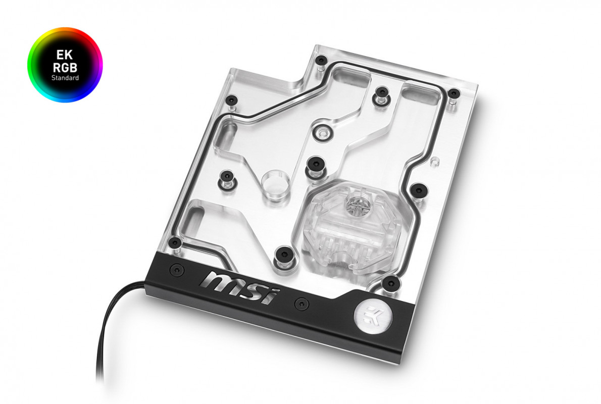 EK-FB MSI X470 Pro Carbon RGB Monoblock - Nickel