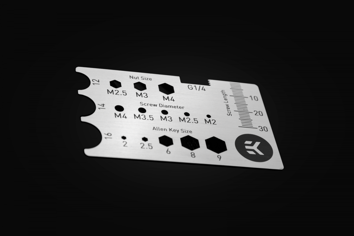 EK-Loop Stainless Steel Gauge Card