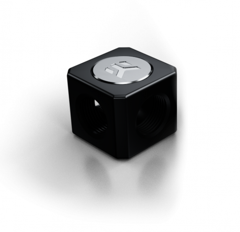 EK-AF ALU T-splitter 3F G1/4 - Black
