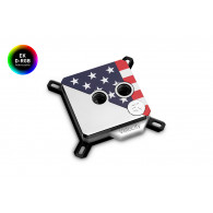 EK-Quantum Velocity Honor D-RGB - Black Nickel + Stars & Stripes