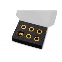 EK-Quantum Torque Compression Ring 6-Pack HDC 12 - Satin Gold 