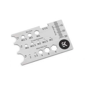 EK-Loop Stainless Steel Gauge Card