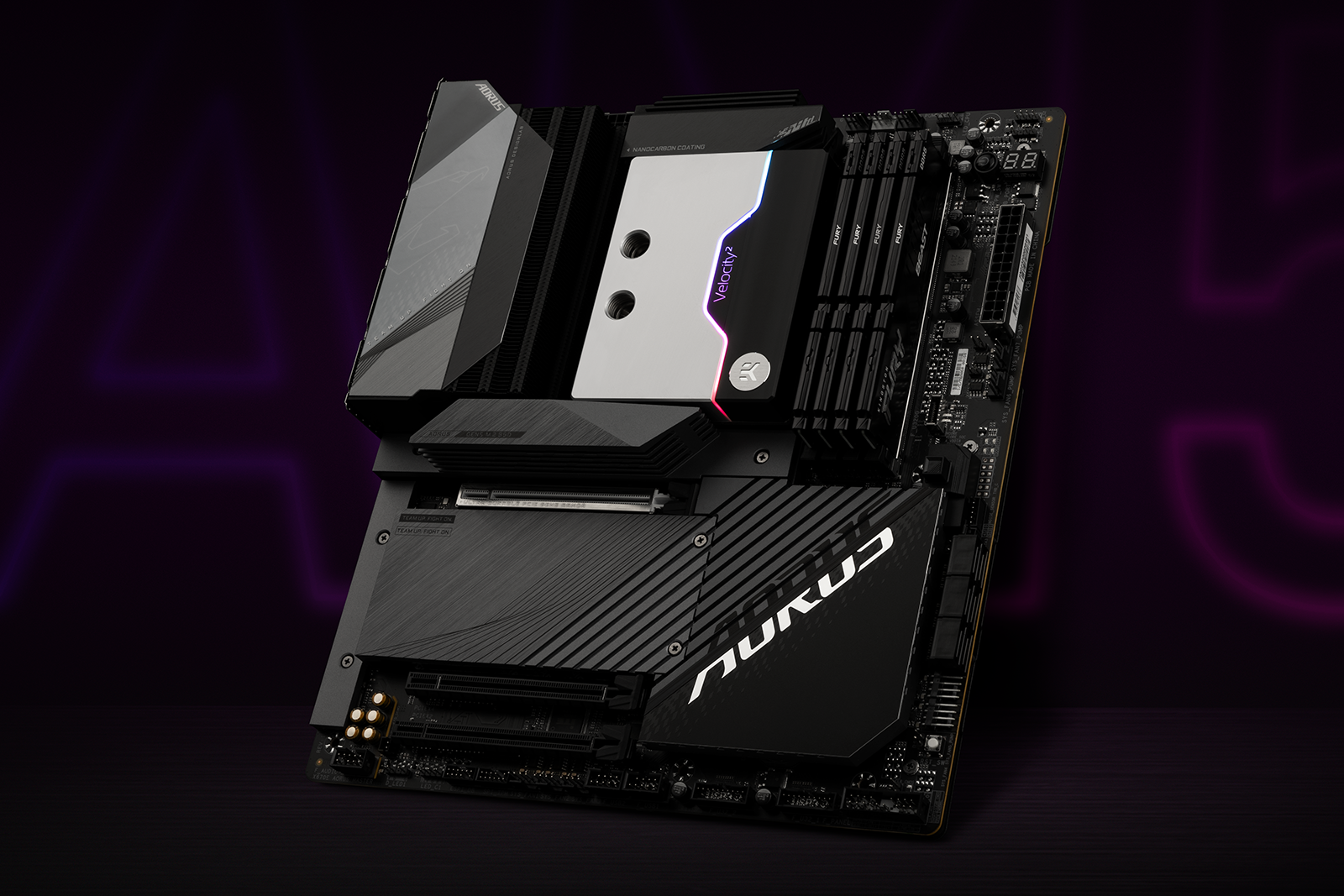 EK-Quantum Velocity² D-RGB - 1700 Nickel + Gold