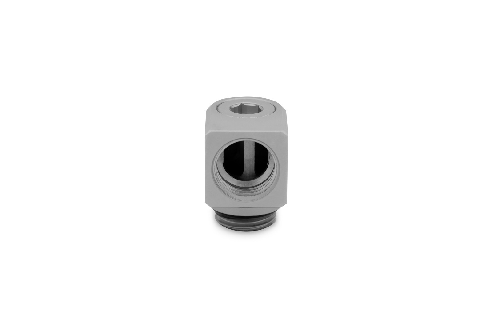 EKWB EK-Quantum Torque 0.551 in Rotary Macho a Macho Extender Fitting, titanio satinado - Yaxa