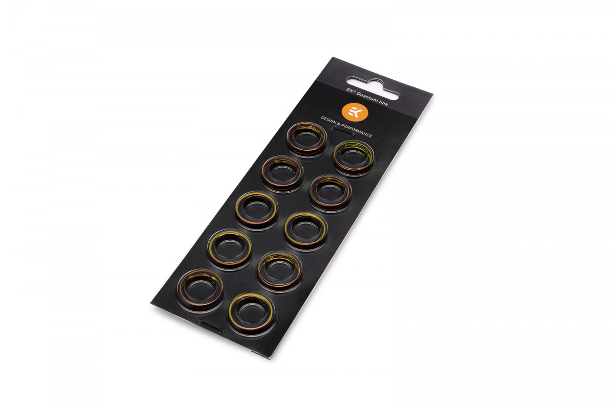 EK-Quantum Torque Color Ring 10-Pack STC 12/16 - Satin Gold