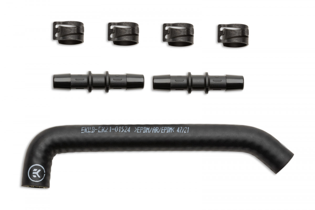 EK-Pro Tubing 10/17mm Reinforced EPDM Preformed 45°/90° - Black 