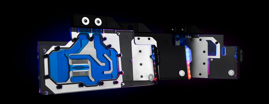 EK-Quantum Vector Trio water block for gpu