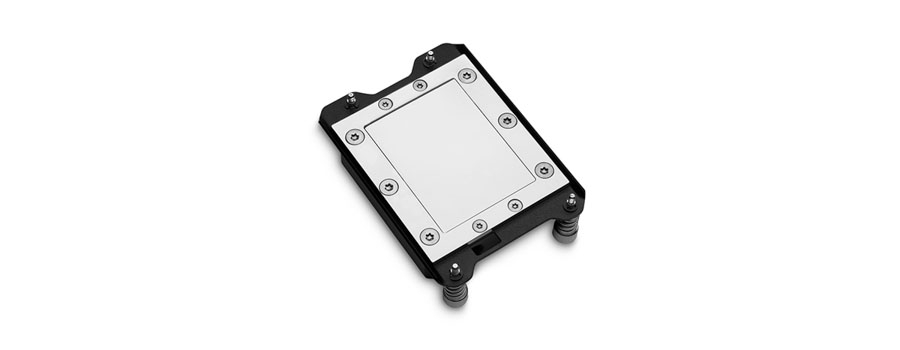 The EK-Pro CPU WB sTR Rack - Nickel + Acetal threadripper socket cpu water block