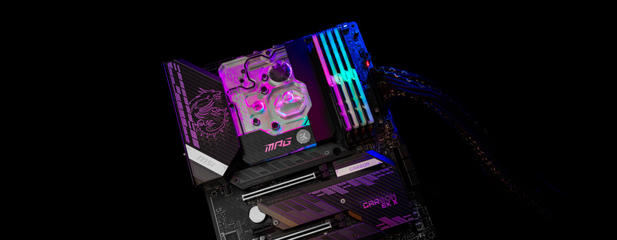 MSI MPG Z590 Carbon EK X motherboard + monoblock combo