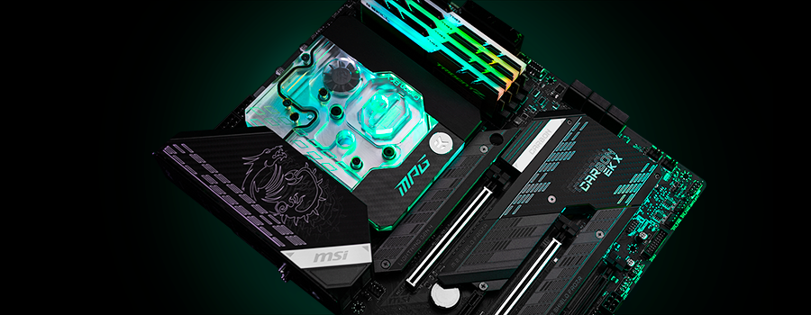 EK Monoblock for MSI MPG Z590 Gaming Carbon