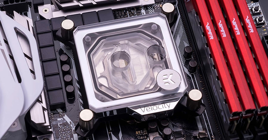 EK Velocity water block Nickel Plexi