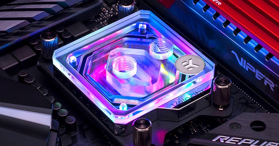 EK-Velocity D-RGB AMD nickel plexi