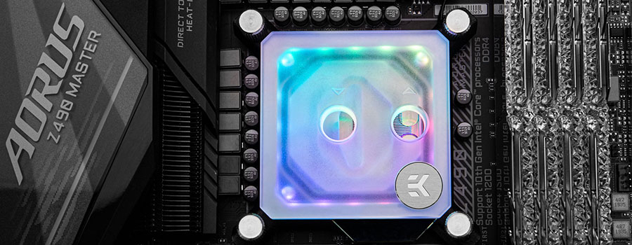 EK-Velocity D-RGB Intel nickel plexi frosted