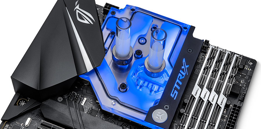 Asus x470 gaming. EKWB ASUS 4090 Waterblock. X470 ROG Strix. ASUS Strix ITX водяное охлаждение. ASUS 770 ti водяное охлаждение.