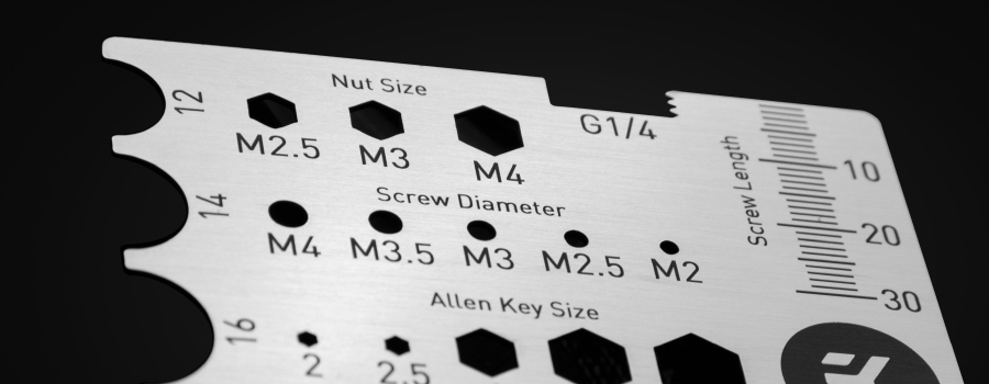 EK gauge tool for custom loop liquid cooling