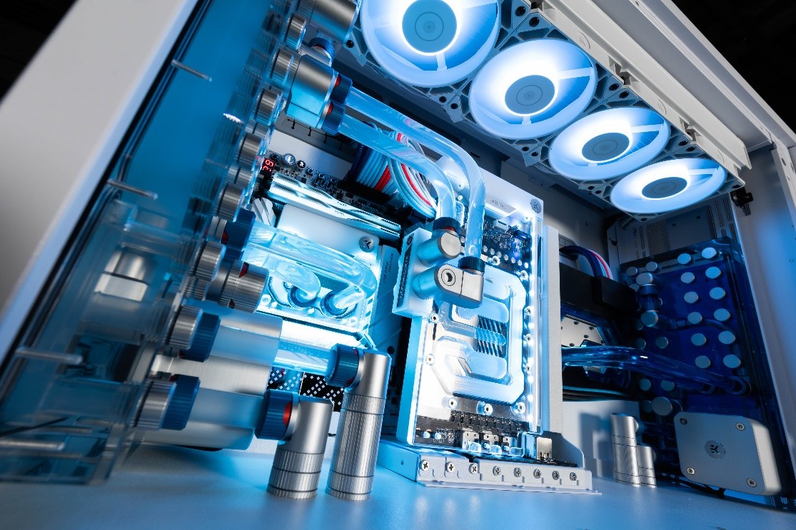 EK Quantum Torque Water-Cooling Double Rotary Offset Adapters in PC Build