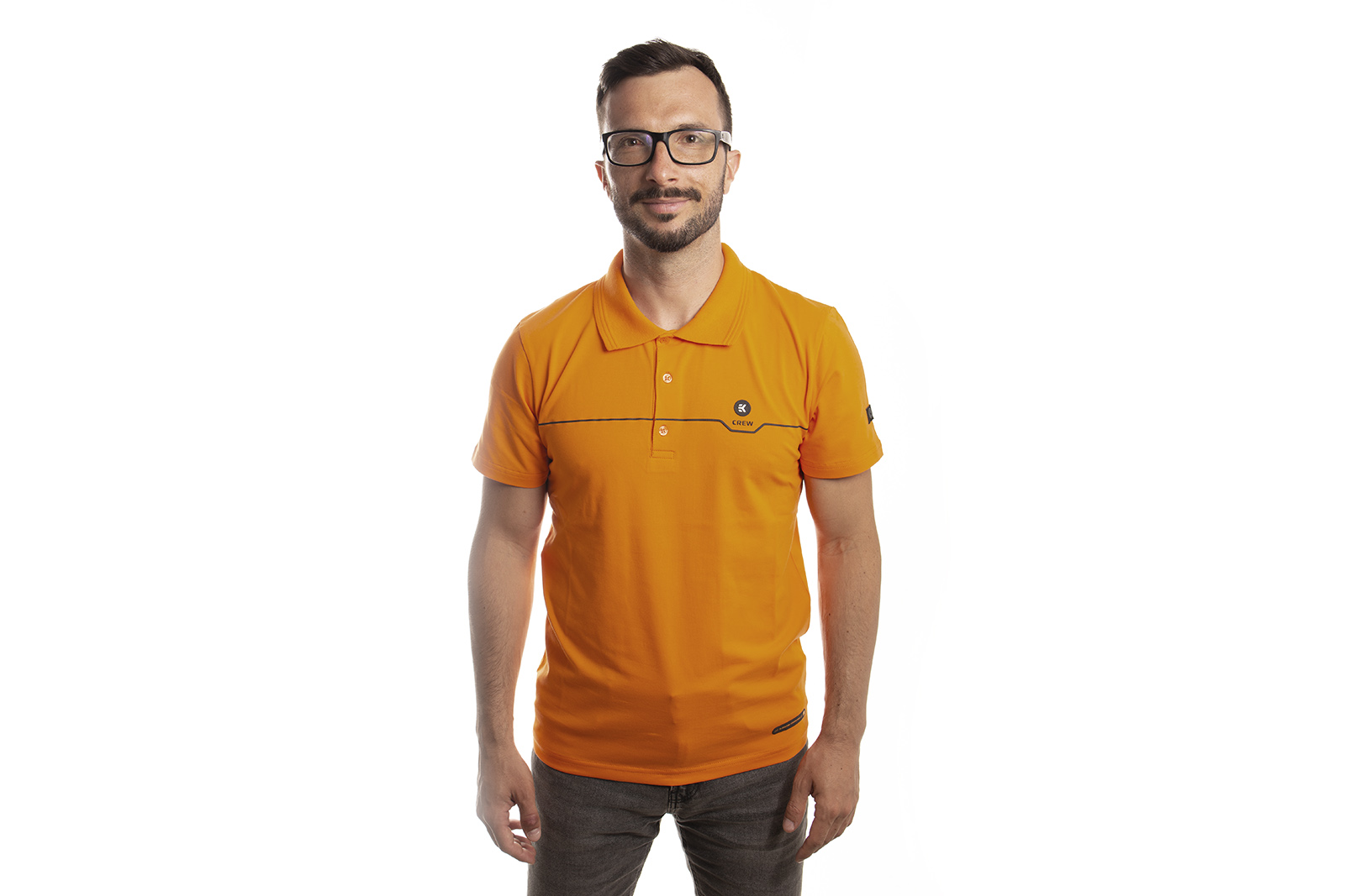EK-Crew_Men’s_Orange_Polo_1