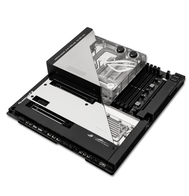 two-piece full-board EK cooling solution for ASUS motherboard