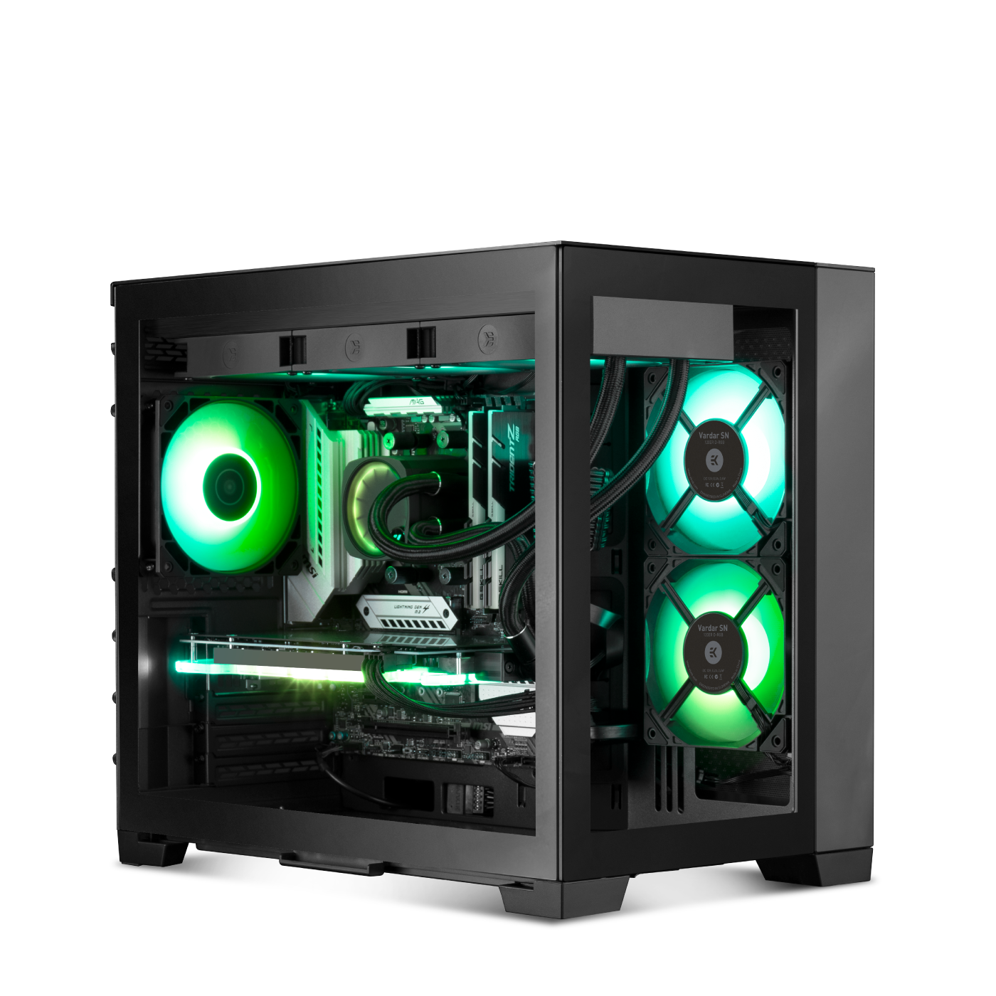 EK-Fluid Gaming 250 Battle liquid-cooled PC