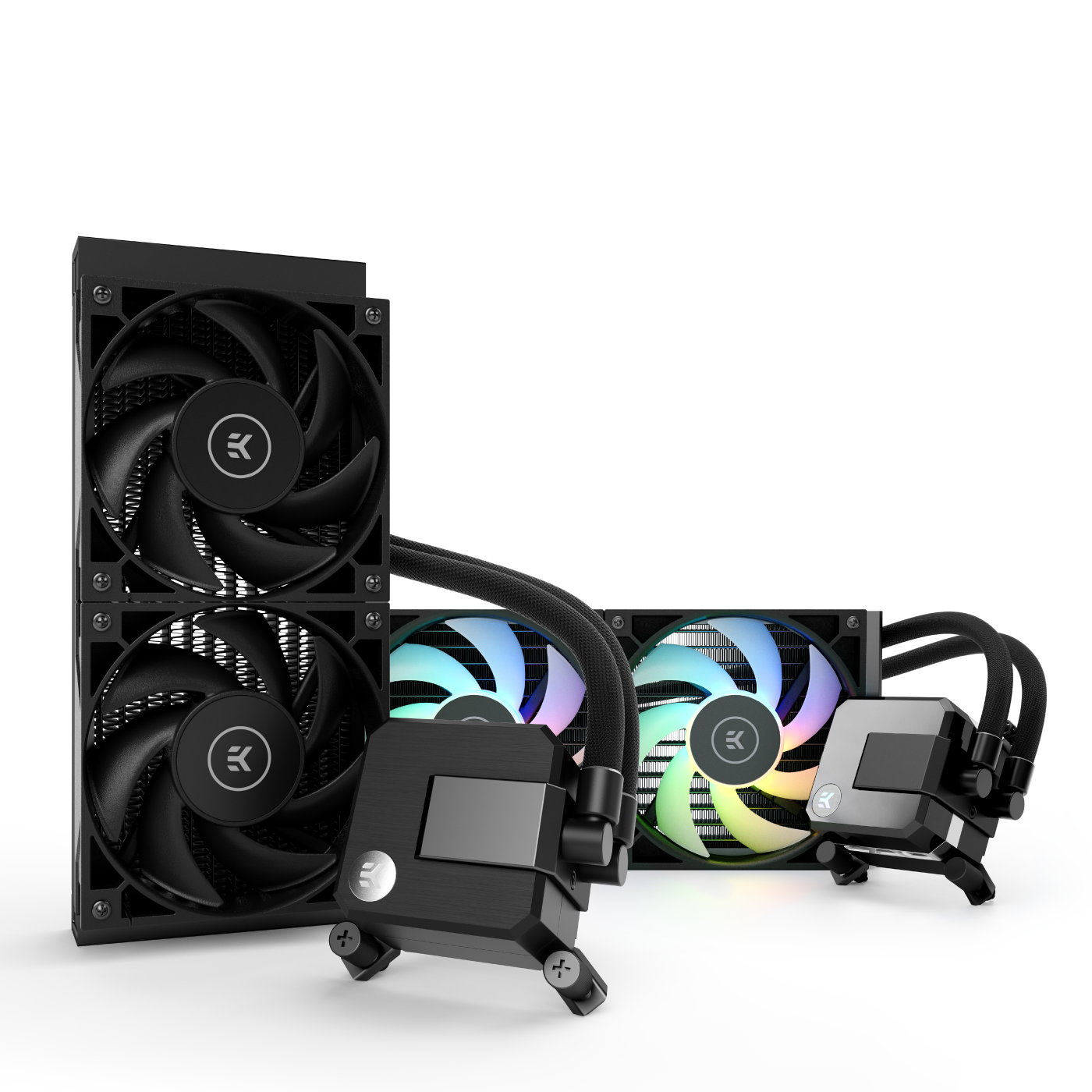 EK AIOs (All-In-One) Liquid Cooling Products: Elite 280 and Basic 240 Models