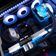 Gaming PC with AIO and custom water-cooled GPU by EK