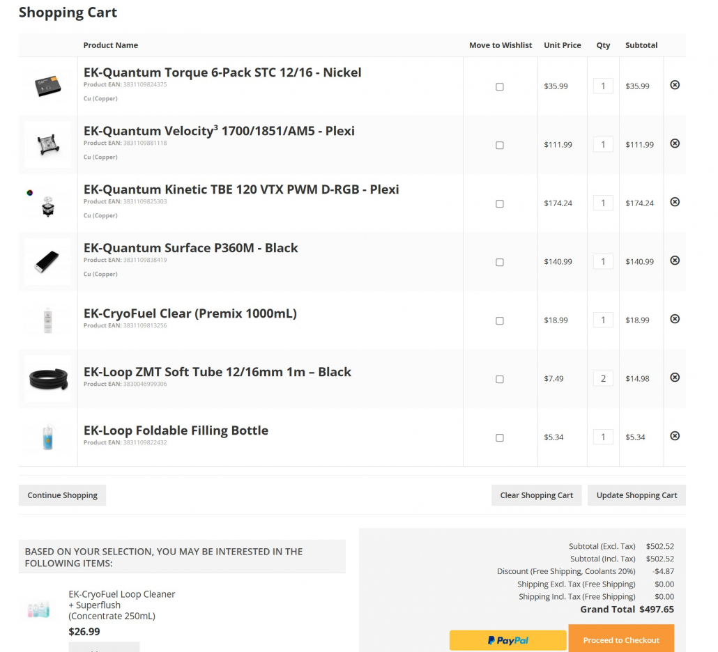 $499 EK Basket with everything you need for CPU custom loop