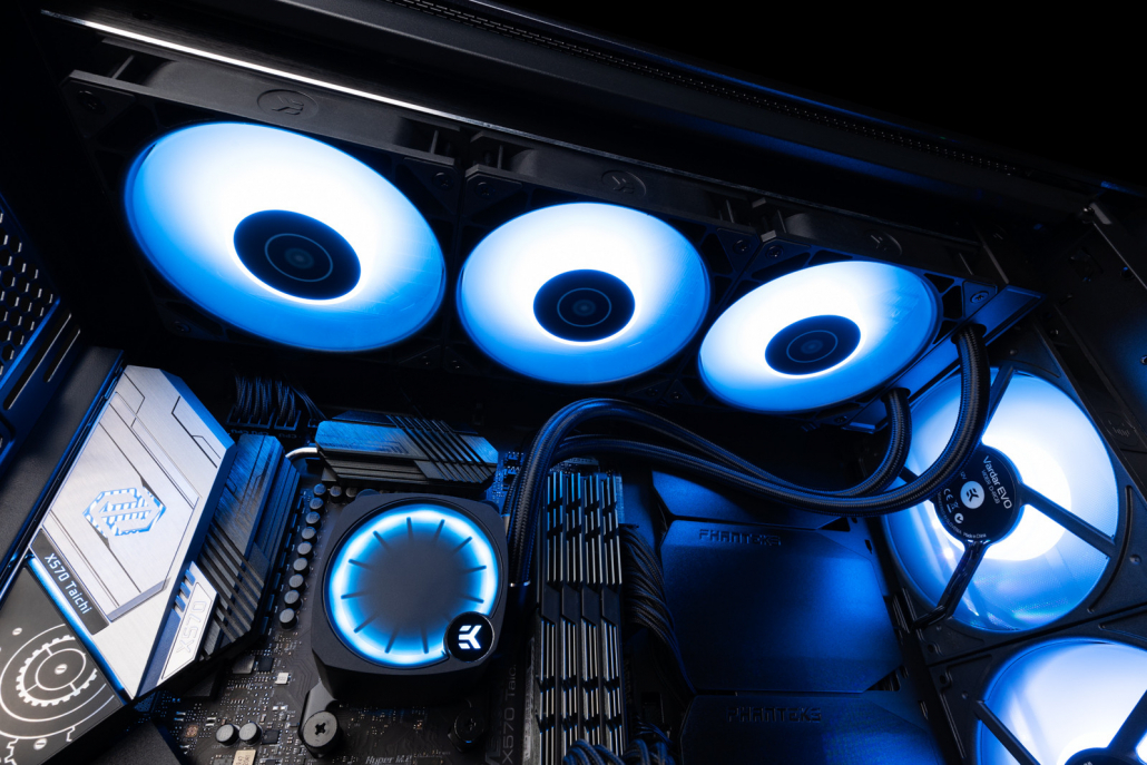 EK AIO installed inside a Gaming PC