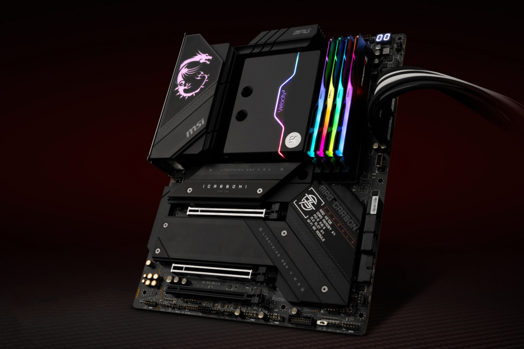 AMD Rzyen 7 9850X3D mounted on X670E Motherboard with EK Water Block AM5
